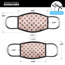 Grunge Brown and Tan Polkadot Pattern - Made in USA Mouth Cover Unisex Anti-Dust Cotton Blend Reusable & Washable Face Mask with Adjustable Sizing for Adult or Child