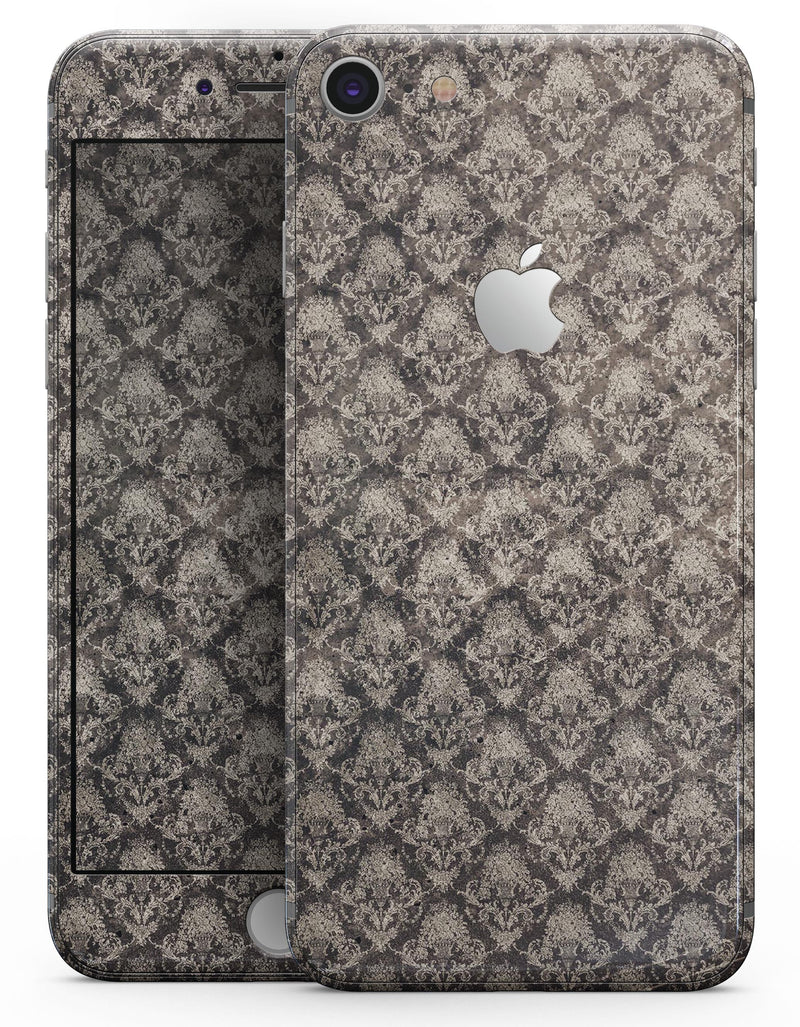 Grunge Decayed Damask Pattern - Skin-kit for the iPhone 8 or 8 Plus