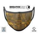 Grunge Golden Caverns - Made in USA Mouth Cover Unisex Anti-Dust Cotton Blend Reusable & Washable Face Mask with Adjustable Sizing for Adult or Child