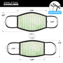 Grunge Green Horizontal Chevron Pattern  - Made in USA Mouth Cover Unisex Anti-Dust Cotton Blend Reusable & Washable Face Mask with Adjustable Sizing for Adult or Child
