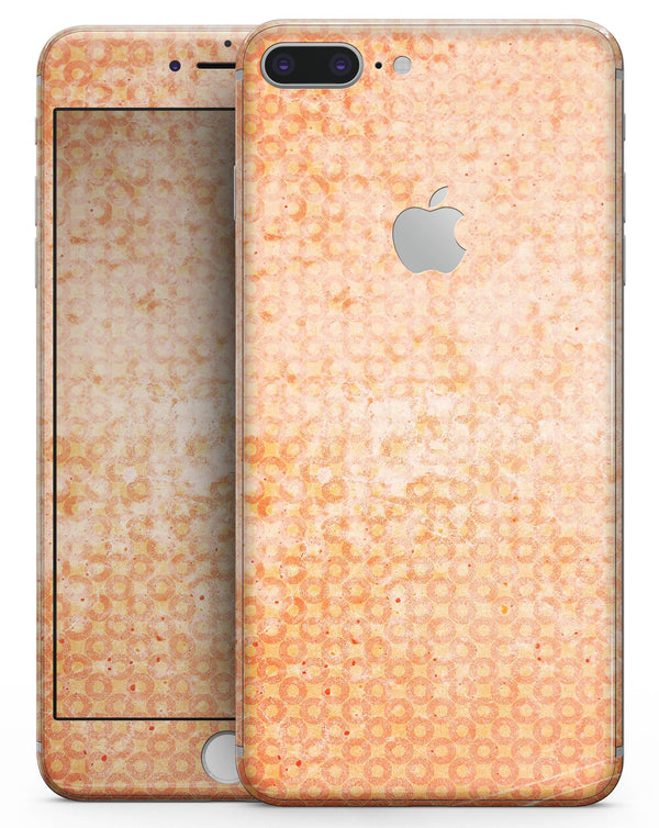Grunge Orange Micro Shape Pattern - Skin-kit for the iPhone 8 or 8 Plus