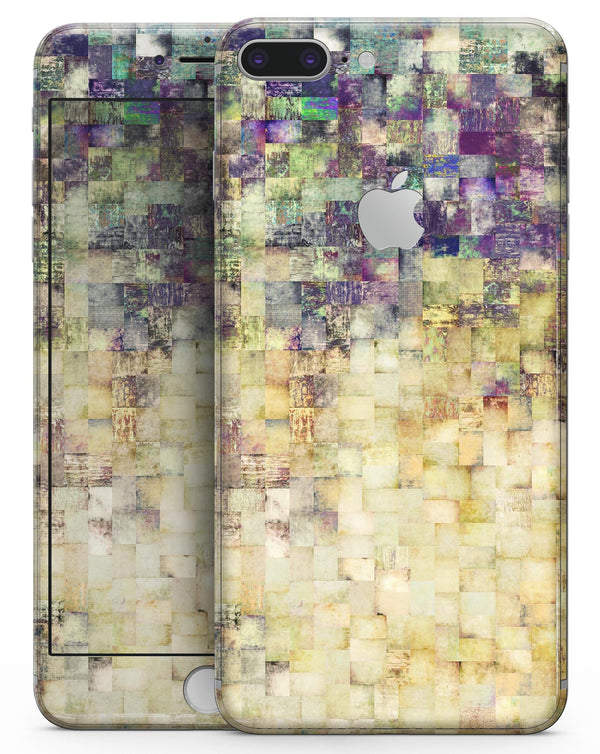 Grungy Abstract Purple Mosaic - Skin-kit for the iPhone 8 or 8 Plus