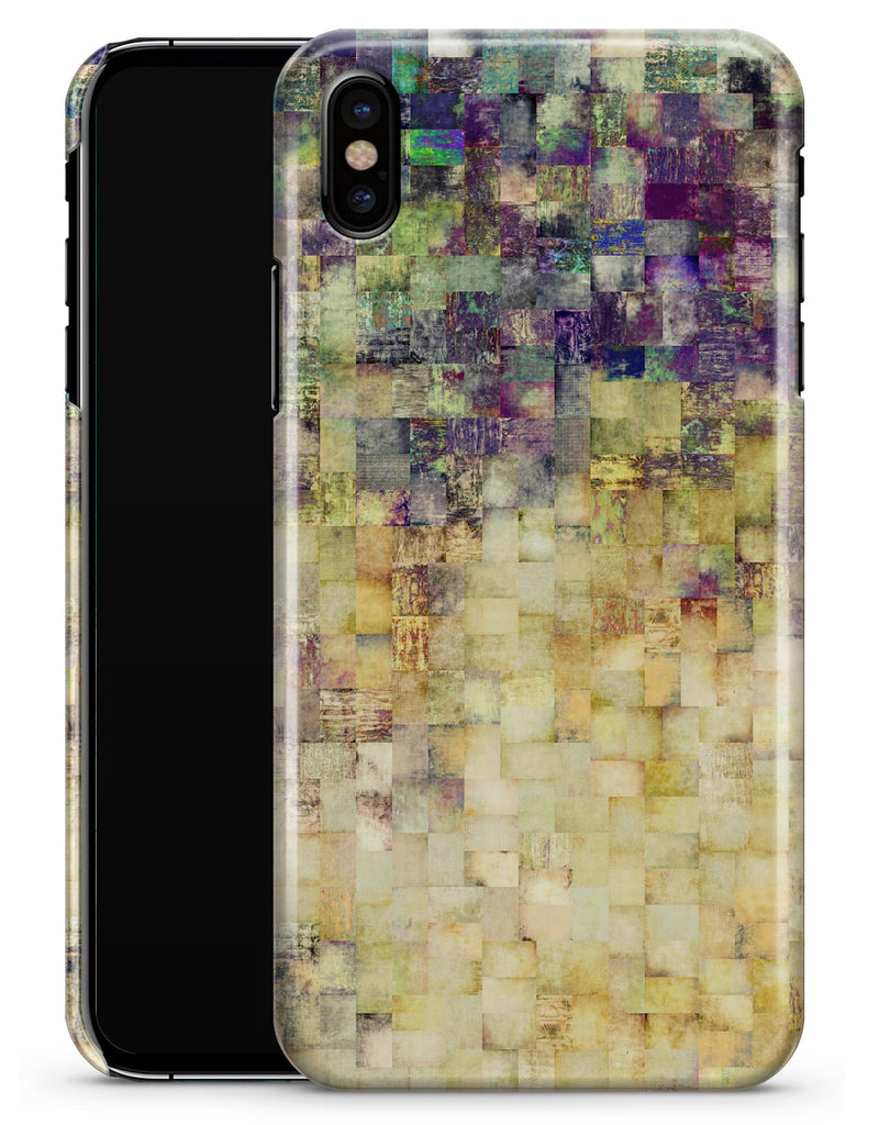 Grungy Abstract Purple Mosaic - iPhone X Clipit Case