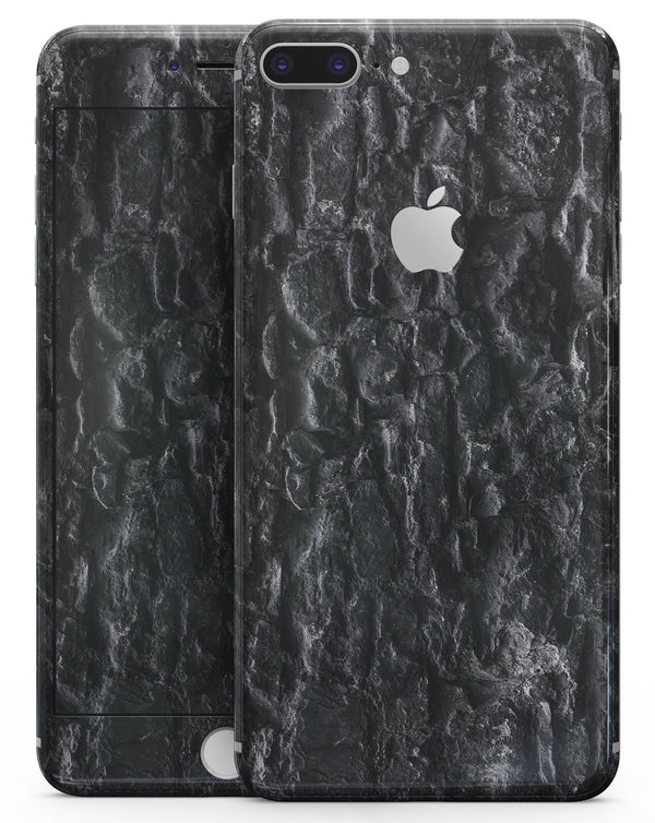 Grungy Black Brick Wall  - Skin-kit for the iPhone 8 or 8 Plus