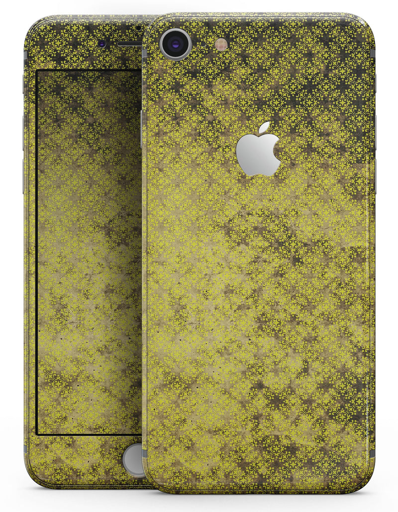 Grungy Black and Yellow Rococo Pattern - Skin-kit for the iPhone 8 or 8 Plus
