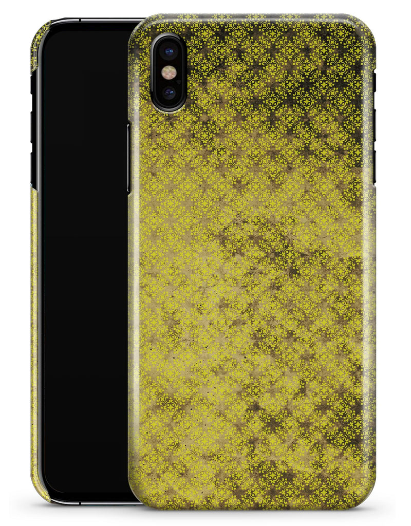 Grungy Black and Yellow Rococo Pattern - iPhone X Clipit Case