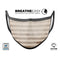 Grungy Brown Vertical Stripes - Made in USA Mouth Cover Unisex Anti-Dust Cotton Blend Reusable & Washable Face Mask with Adjustable Sizing for Adult or Child