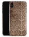 Grungy Brown and Tan Horizontal Rococo Pattern - iPhone X Clipit Case