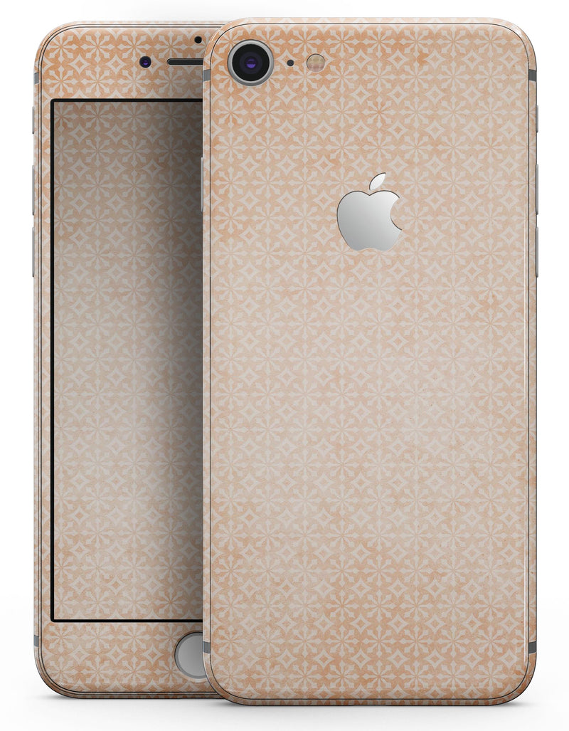 Grungy Coral Micro Snowflake Pattern - Skin-kit for the iPhone 8 or 8 Plus