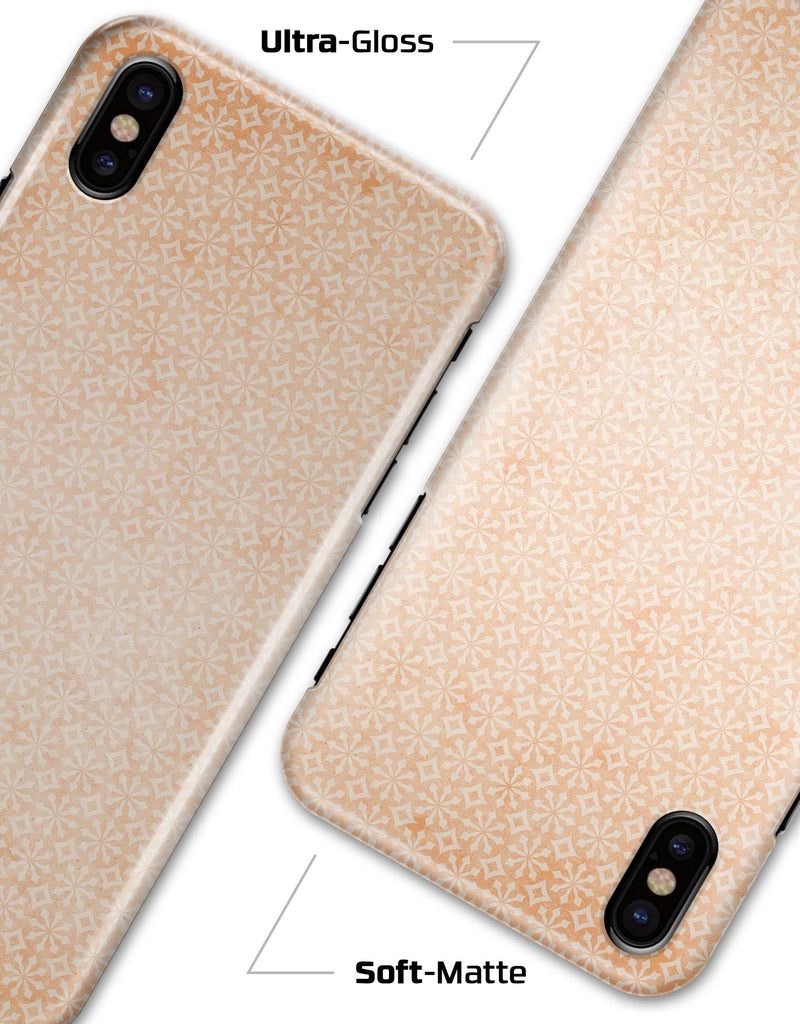 Grungy Coral Micro Snowflake Pattern - iPhone X Clipit Case