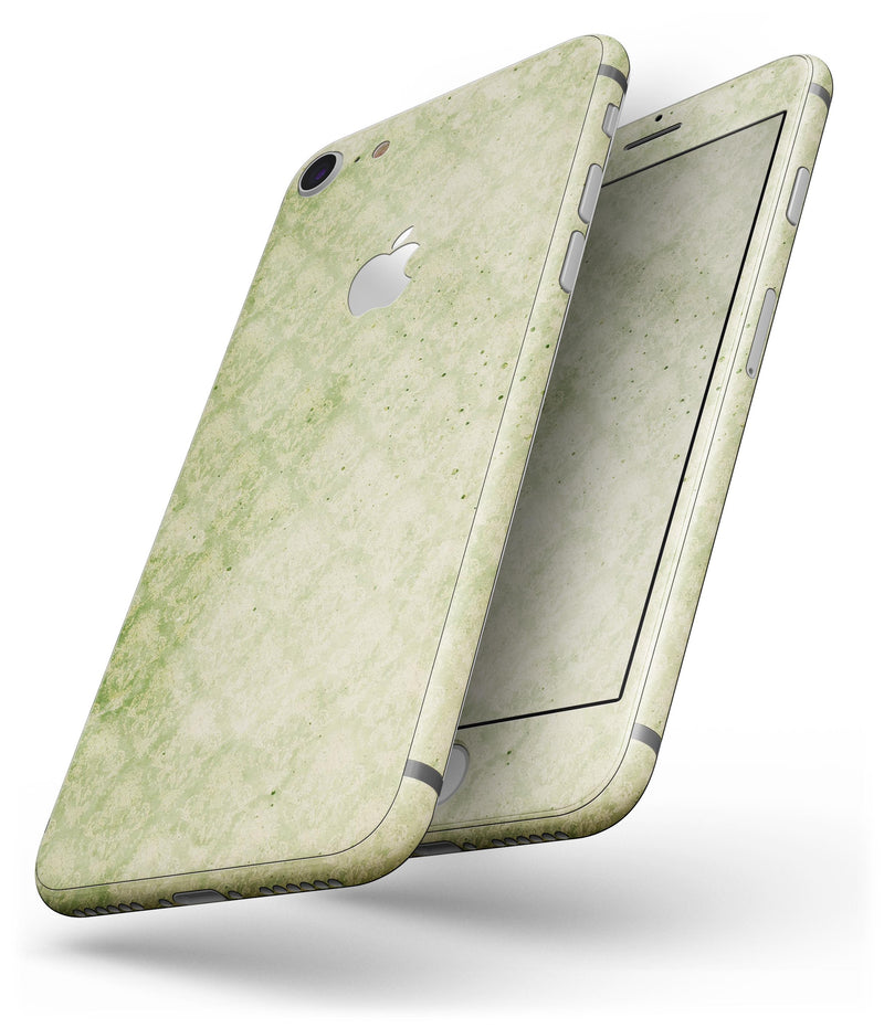 Grungy Green Faded Damask Pattern  - Skin-kit for the iPhone 8 or 8 Plus