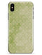 Grungy Green Faded Damask Pattern  - iPhone X Clipit Case