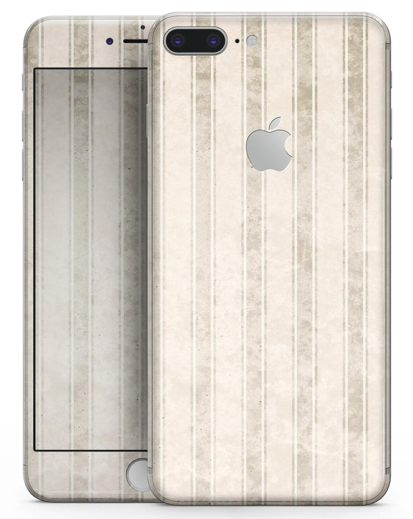 Grungy Neutral Vertical Stripes - Skin-kit for the iPhone 8 or 8 Plus