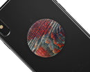 Grungy Orange and Teal Dyed Wood Surface - Skin Kit for PopSockets and other Smartphone Extendable Grips & Stands