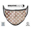 Grungy Tangerine with White Polka Dots  - Made in USA Mouth Cover Unisex Anti-Dust Cotton Blend Reusable & Washable Face Mask with Adjustable Sizing for Adult or Child