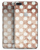 Grungy Tangerine with White Polka Dots  - Skin-kit for the iPhone 8 or 8 Plus