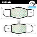 Grungy Teal Polka Dots - Made in USA Mouth Cover Unisex Anti-Dust Cotton Blend Reusable & Washable Face Mask with Adjustable Sizing for Adult or Child
