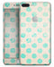 Grungy Teal Polka Dots - Skin-kit for the iPhone 8 or 8 Plus