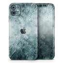 Grungy Teal Wavy Abstract Surface - Skin-Kit compatible with the Apple iPhone 12, 12 Pro Max, 12 Mini, 11 Pro or 11 Pro Max (All iPhones Available)