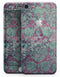 Grungy Teal and Pink Damask Pattern - Skin-kit for the iPhone 8 or 8 Plus