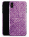 Grungy Violet Damask Pattern - iPhone X Clipit Case