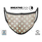 Grungy brown and White Polka Dots - Made in USA Mouth Cover Unisex Anti-Dust Cotton Blend Reusable & Washable Face Mask with Adjustable Sizing for Adult or Child