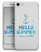 Hello Summer Blue Watercolor Anchor V1 - Skin-kit for the iPhone 8 or 8 Plus