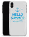 Hello Summer Blue Watercolor Anchor V1 - iPhone X Clipit Case