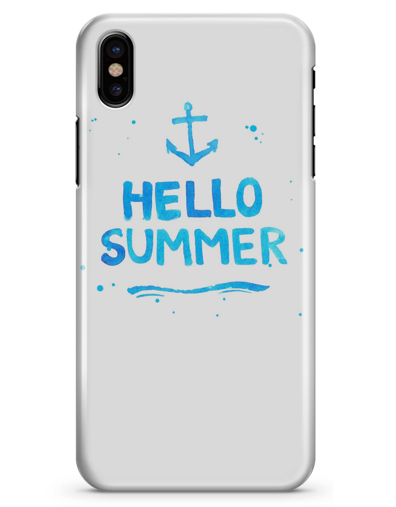Hello Summer Blue Watercolor Anchor V1 - iPhone X Clipit Case