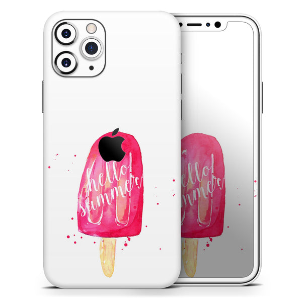 Hello Summer Popcicle - Skin-Kit compatible with the Apple iPhone 12, 12 Pro Max, 12 Mini, 11 Pro or 11 Pro Max (All iPhones Available)