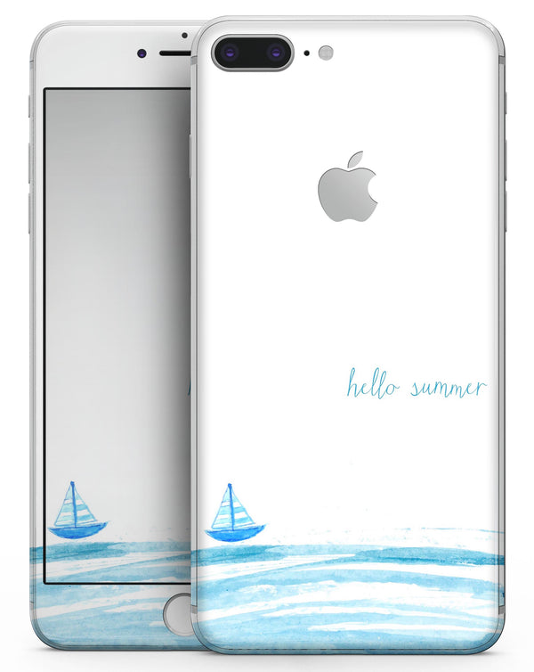 Hello Summer Sailboat - Skin-kit for the iPhone 8 or 8 Plus