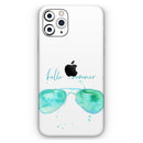 Hello Summer Sunglasses - Skin-Kit compatible with the Apple iPhone 12, 12 Pro Max, 12 Mini, 11 Pro or 11 Pro Max (All iPhones Available)