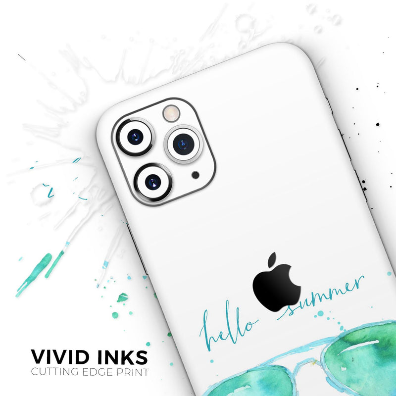 Hello Summer Sunglasses - Skin-Kit compatible with the Apple iPhone 12, 12 Pro Max, 12 Mini, 11 Pro or 11 Pro Max (All iPhones Available)