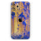 Hot Orange Metal with Royal Blue Rust - Skin-Kit compatible with the Apple iPhone 12, 12 Pro Max, 12 Mini, 11 Pro or 11 Pro Max (All iPhones Available)