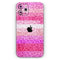 Hot Pink Striped Cheetah Print - Skin-Kit compatible with the Apple iPhone 12, 12 Pro Max, 12 Mini, 11 Pro or 11 Pro Max (All iPhones Available)