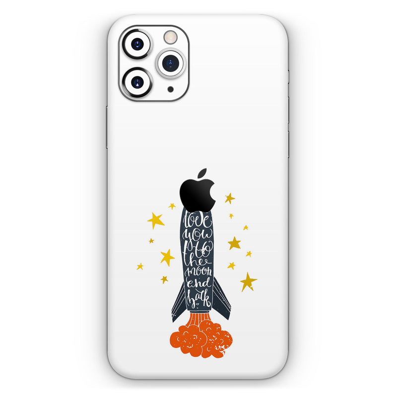 I Love You To The Moon And Back - Skin-Kit compatible with the Apple iPhone 12, 12 Pro Max, 12 Mini, 11 Pro or 11 Pro Max (All iPhones Available)