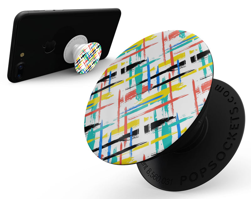 Intersecting Vector Bright Strokes - Skin Kit for PopSockets and other Smartphone Extendable Grips & Stands