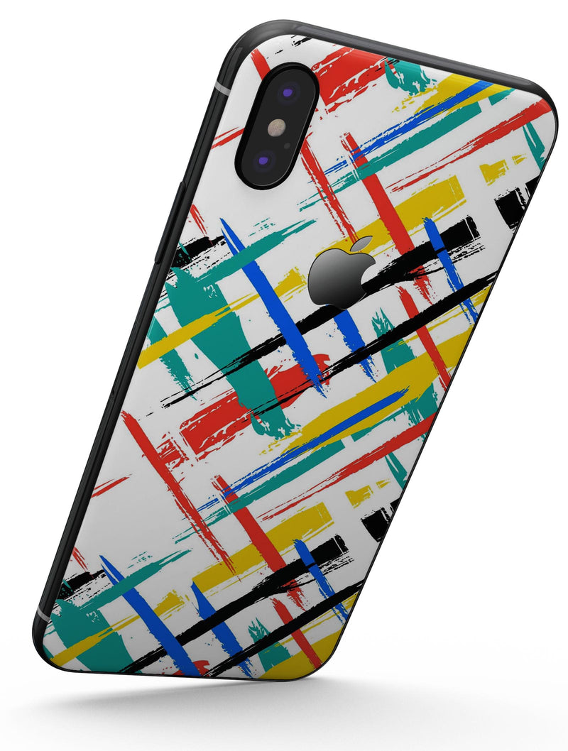 Intersecting Vector Bright Strokes - iPhone X Skin-Kit