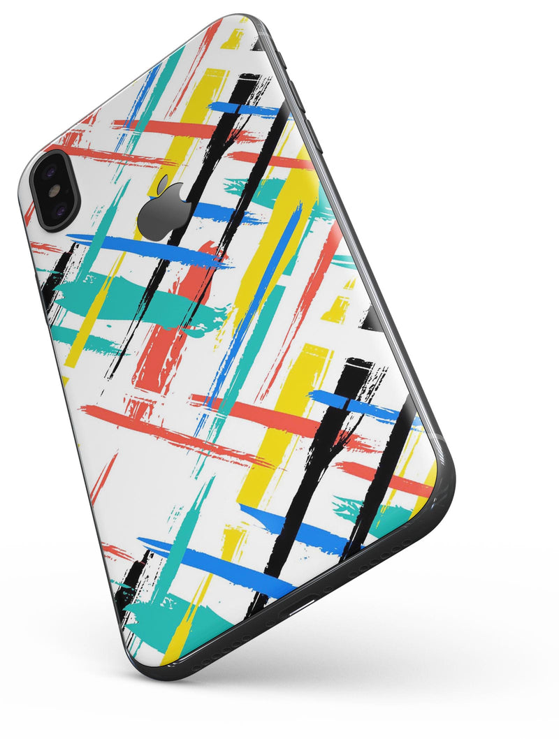 Intersecting Vector Bright Strokes - iPhone X Skin-Kit