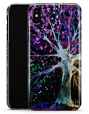 Inverted Abstract Colorful WaterColor Vivid Tree - iPhone X Clipit Case