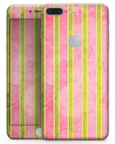 Inverted Yellow and Red Verticle Stripes - Skin-kit for the iPhone 8 or 8 Plus