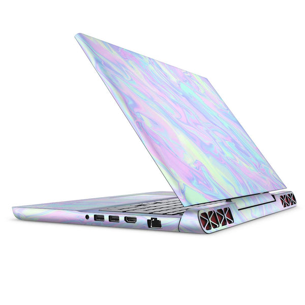 Iridescent Dahlia v1 - Full Body Skin Decal Wrap Kit for the Dell Inspiron 15 7000 Gaming Laptop (2017 Model)
