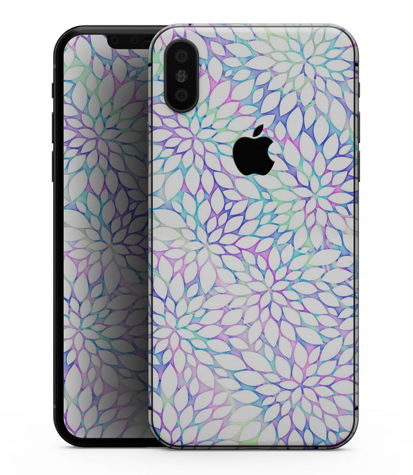 Iridescent Dahlia v2 - iPhone XS MAX, XS/X, 8/8+, 7/7+, 5/5S/SE Skin-Kit (All iPhones Avaiable)