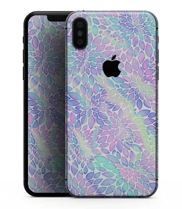 Iridescent Dahlia v3 - iPhone XS MAX, XS/X, 8/8+, 7/7+, 5/5S/SE Skin-Kit (All iPhones Avaiable)