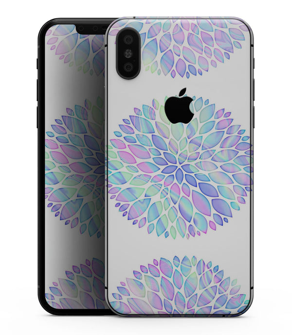 Iridescent Dahlia v5 - iPhone XS MAX, XS/X, 8/8+, 7/7+, 5/5S/SE Skin-Kit (All iPhones Avaiable)