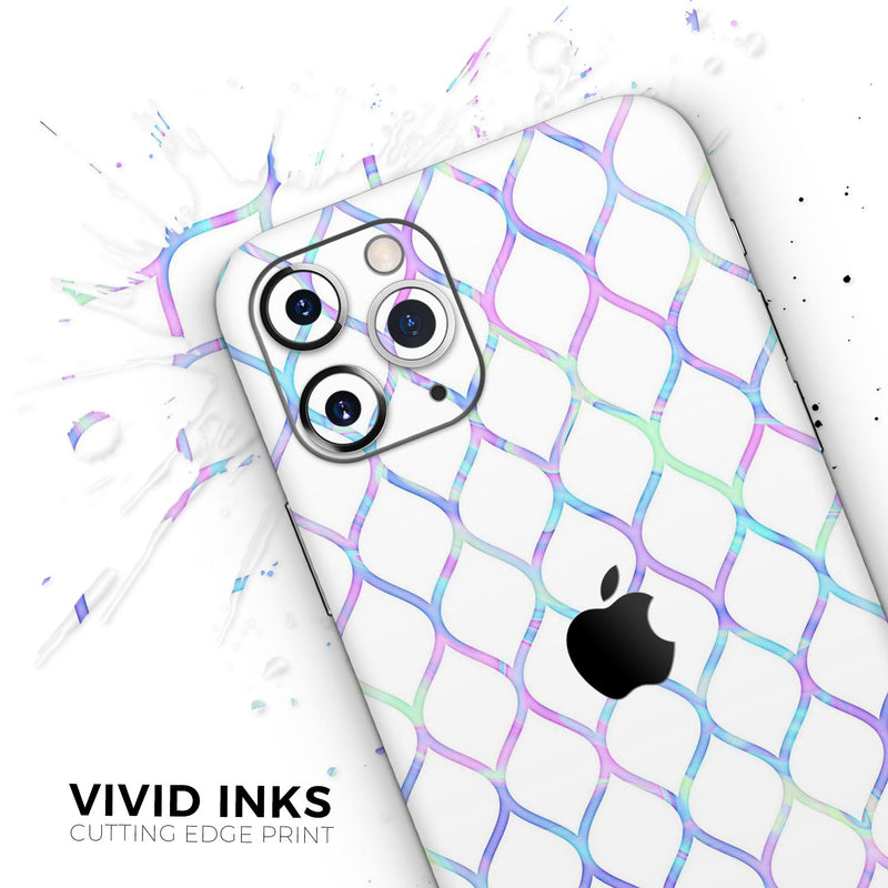 Iridescent Dahlia v7 - Skin-Kit compatible with the Apple iPhone 12, 12 Pro Max, 12 Mini, 11 Pro or 11 Pro Max (All iPhones Available)