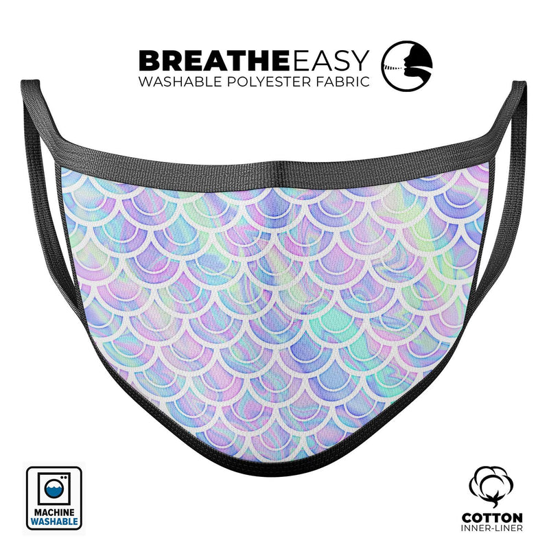 Iridescent Dahlia v9 - Made in USA Mouth Cover Unisex Anti-Dust Cotton Blend Reusable & Washable Face Mask with Adjustable Sizing for Adult or Child