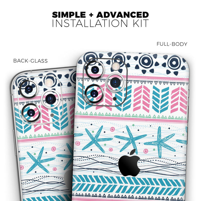 Jumping Fish Repeating Pattern - Skin-Kit compatible with the Apple iPhone 12, 12 Pro Max, 12 Mini, 11 Pro or 11 Pro Max (All iPhones Available)