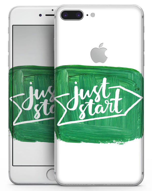 Just Start Green Paint - Skin-kit for the iPhone 8 or 8 Plus
