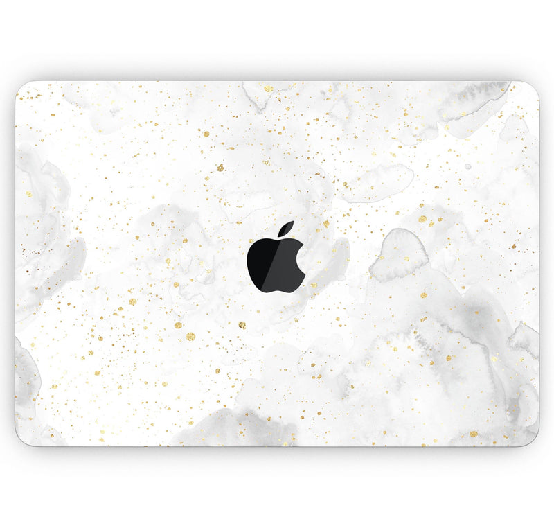 Karamfila Watercolor & Gold V6 - Skin Decal Wrap Kit Compatible with the Apple MacBook Pro, Pro with Touch Bar or Air (11", 12", 13", 15" & 16" - All Versions Available)
